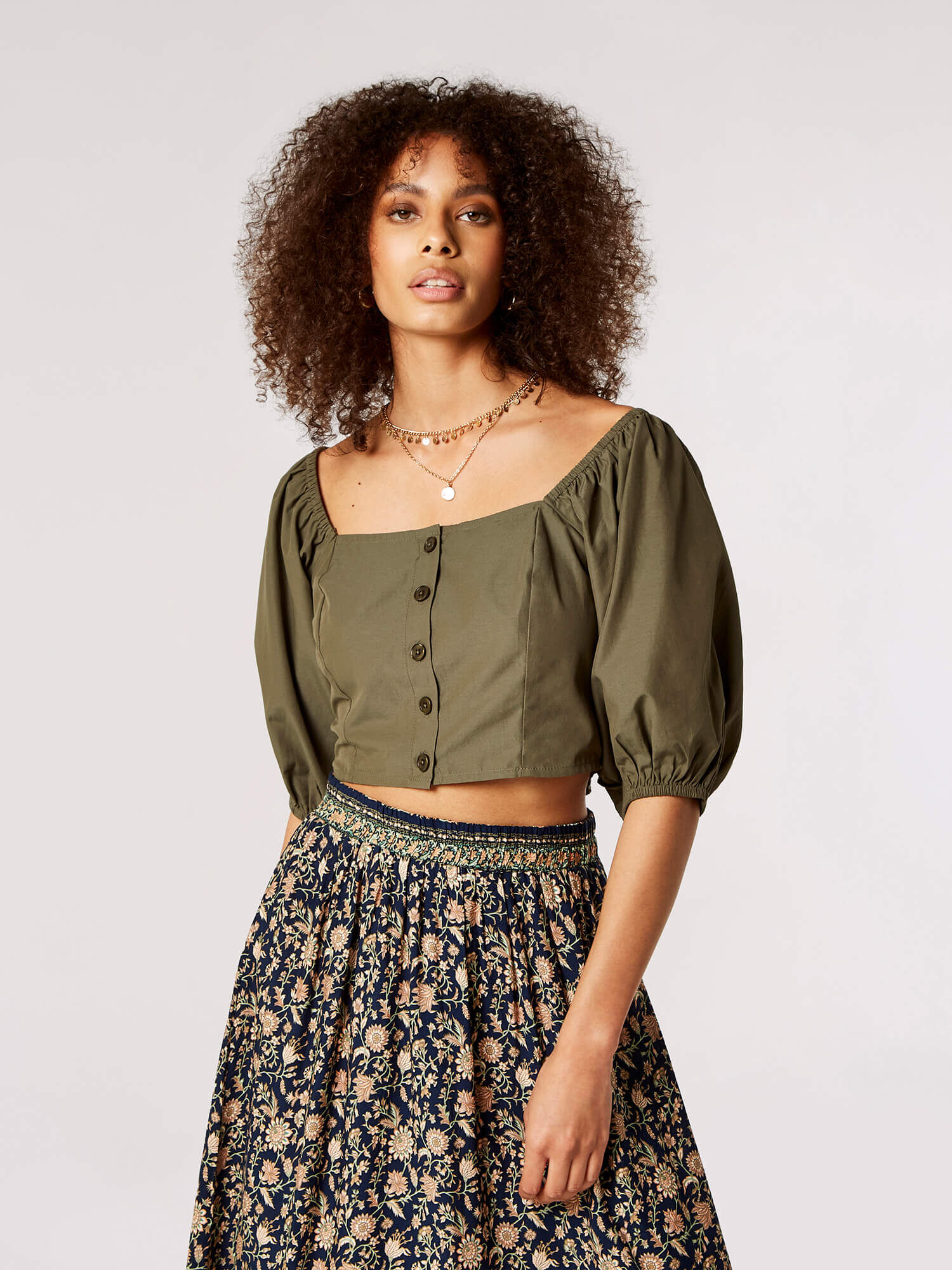Smock Detail Cropped Top