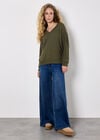 Lightweight Cotton Jumper, Khaki, large