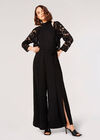 Cropped Lace Bolero, Black, large