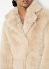 Faux Fur Short Coat, Cream, large