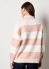 Stripe Soft Knitted Jumper, Pink, large