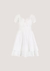 Eyelet Embroidery Tiered Mini Dress, White, large