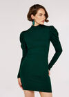 Ruch Shoulder Mini Dress, Green, large