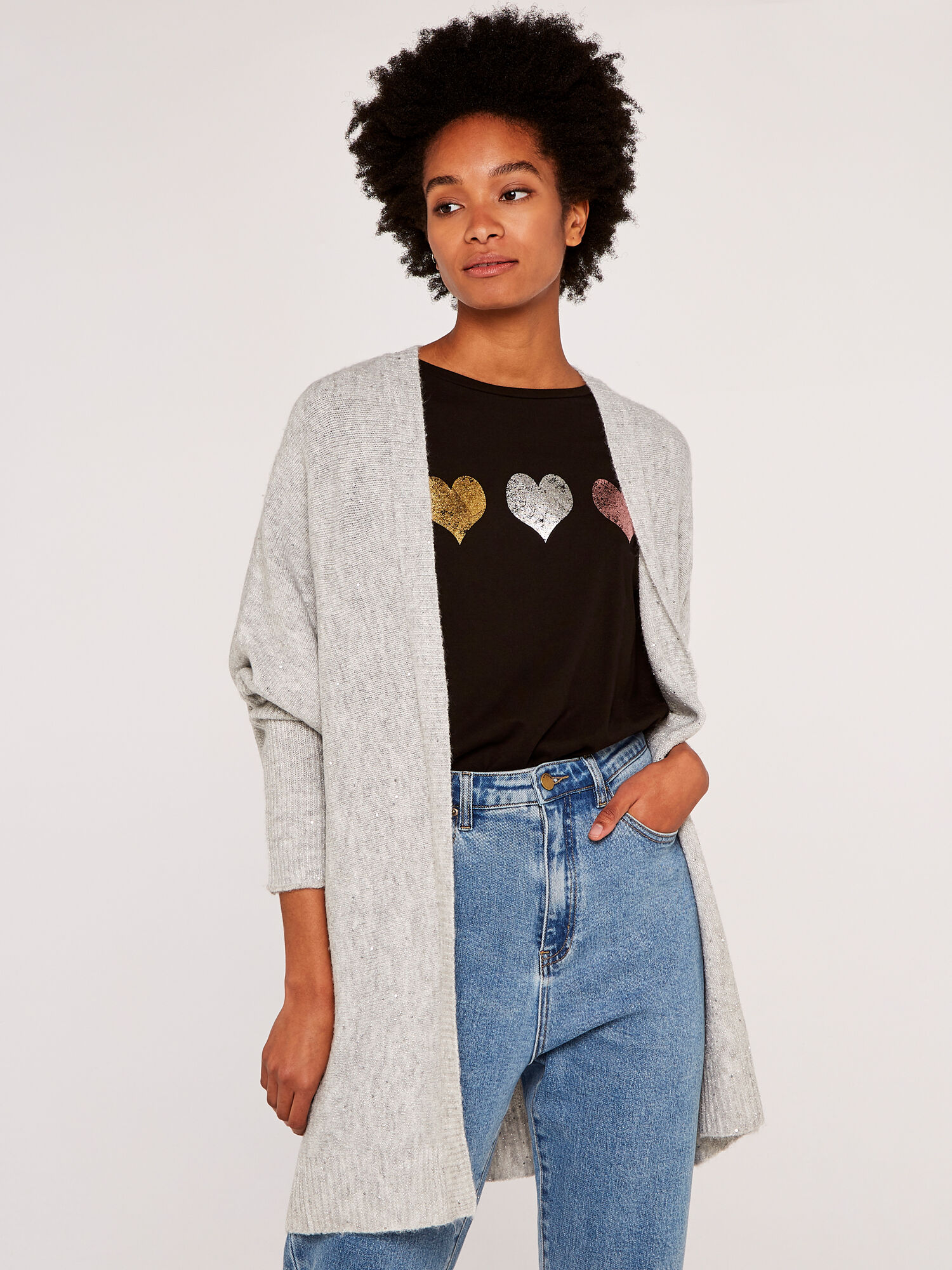 Silver hotsell lurex cardigan