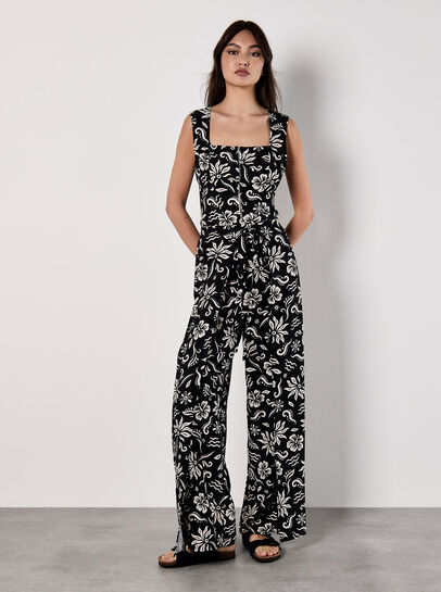 Tropical Print Corset Top