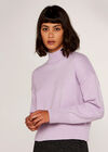Chunky Mock Neck Jumper, Lilac, large