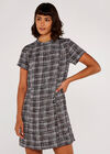 Tweed Shift Dress, Burgundy, large