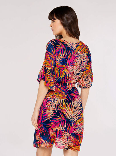 Painterly Tropical Mini Dress