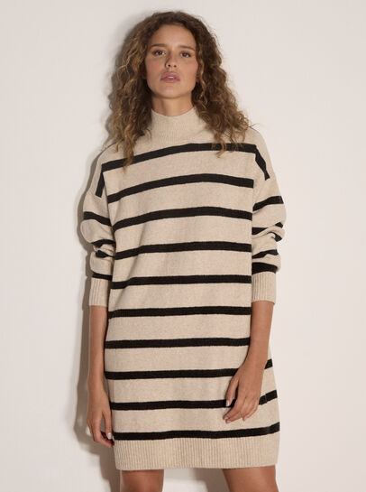 Stripe Oversized Jumper Mini Dress
