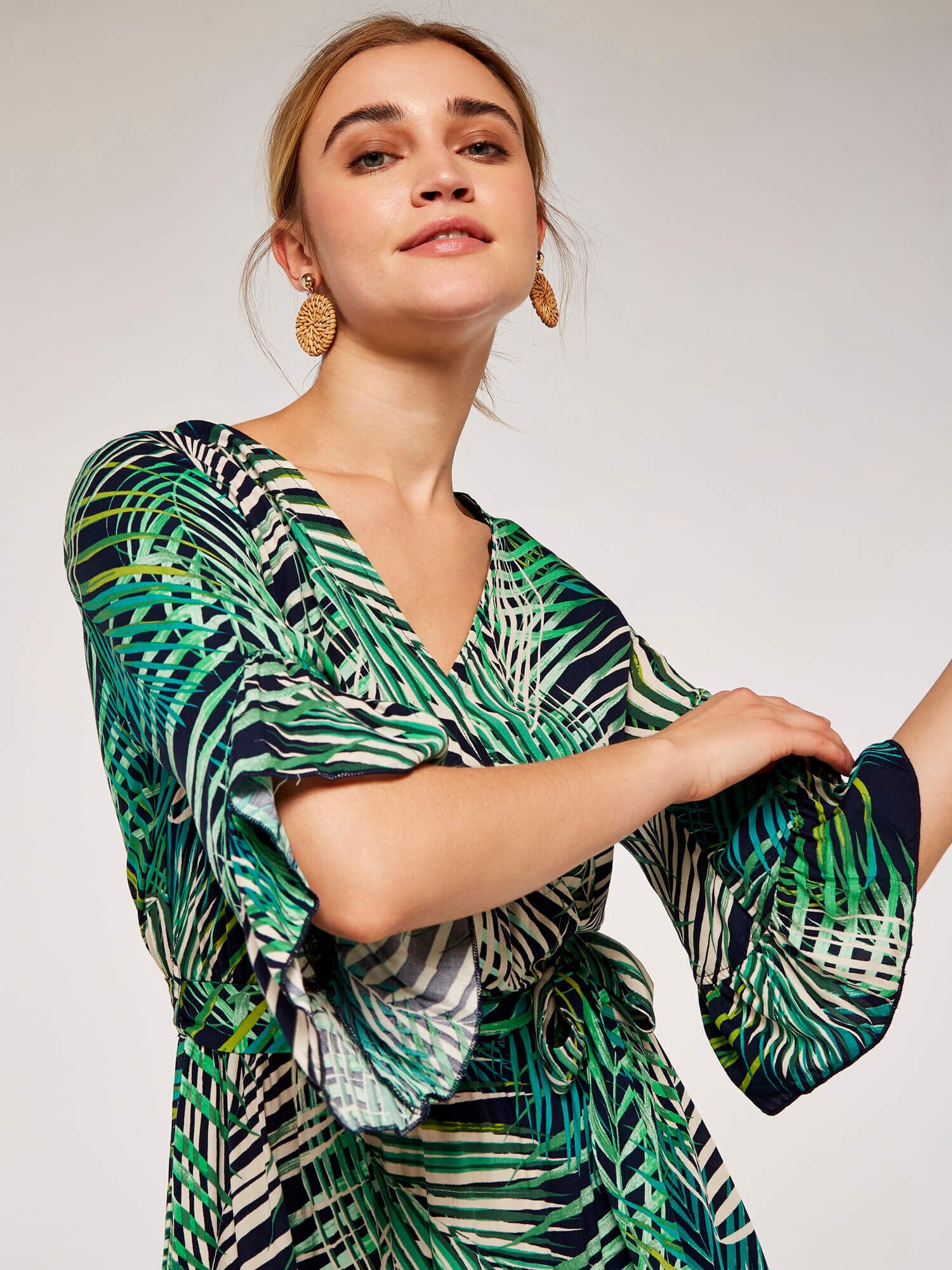 Jungle leaf print dress 2025