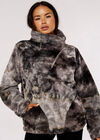Zip Detail Fleece Jumper, Grey, large