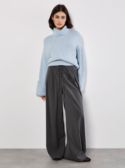 Chunky Knit Roll Neck Jumper
