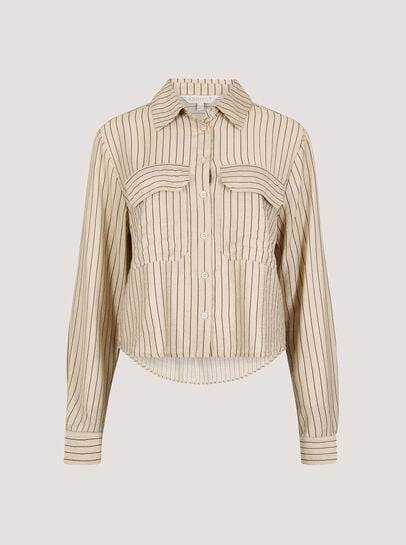 Pinstripe Boxy Shirt