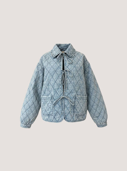Cotton Denim Quilted Jacket