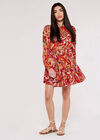 Swirl Flute  Mini Dress, Pink, large