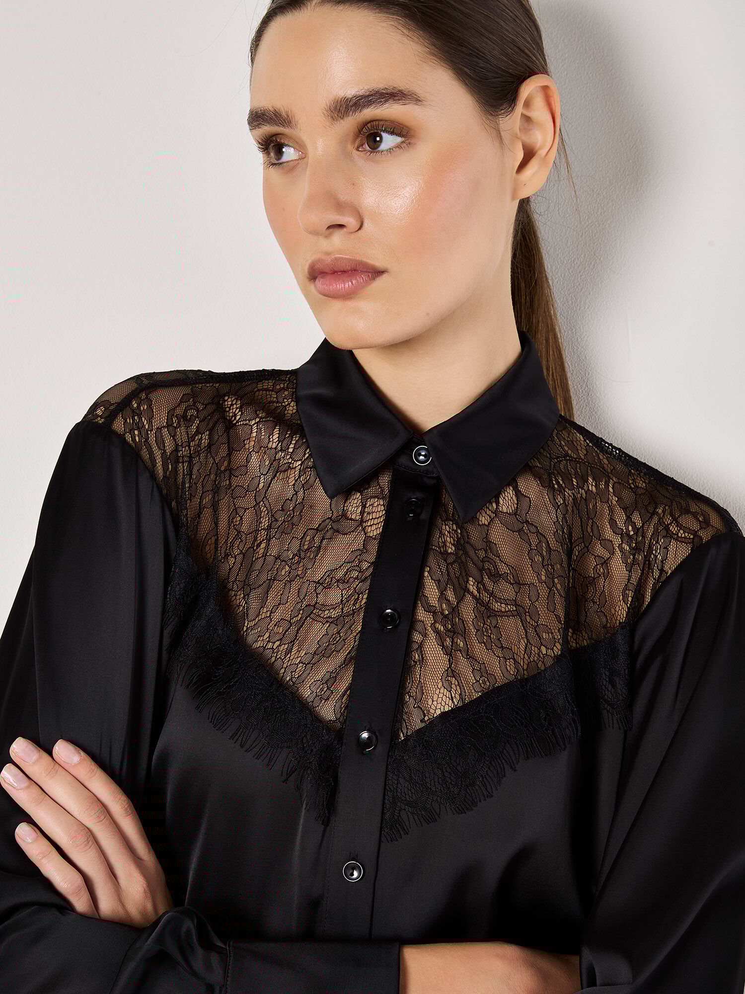 Sweater insert shirt dress hot sale