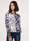 Floral Print Shirt, Lilac, large