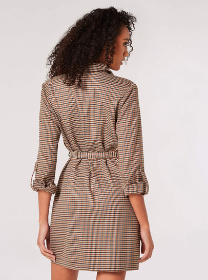 Check Shirt Mini Dress