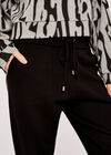 Pantalon de jogging tricoté avec cordon de serrage, noir, grand