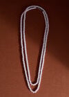 Layered Pearl Necklace, White, large