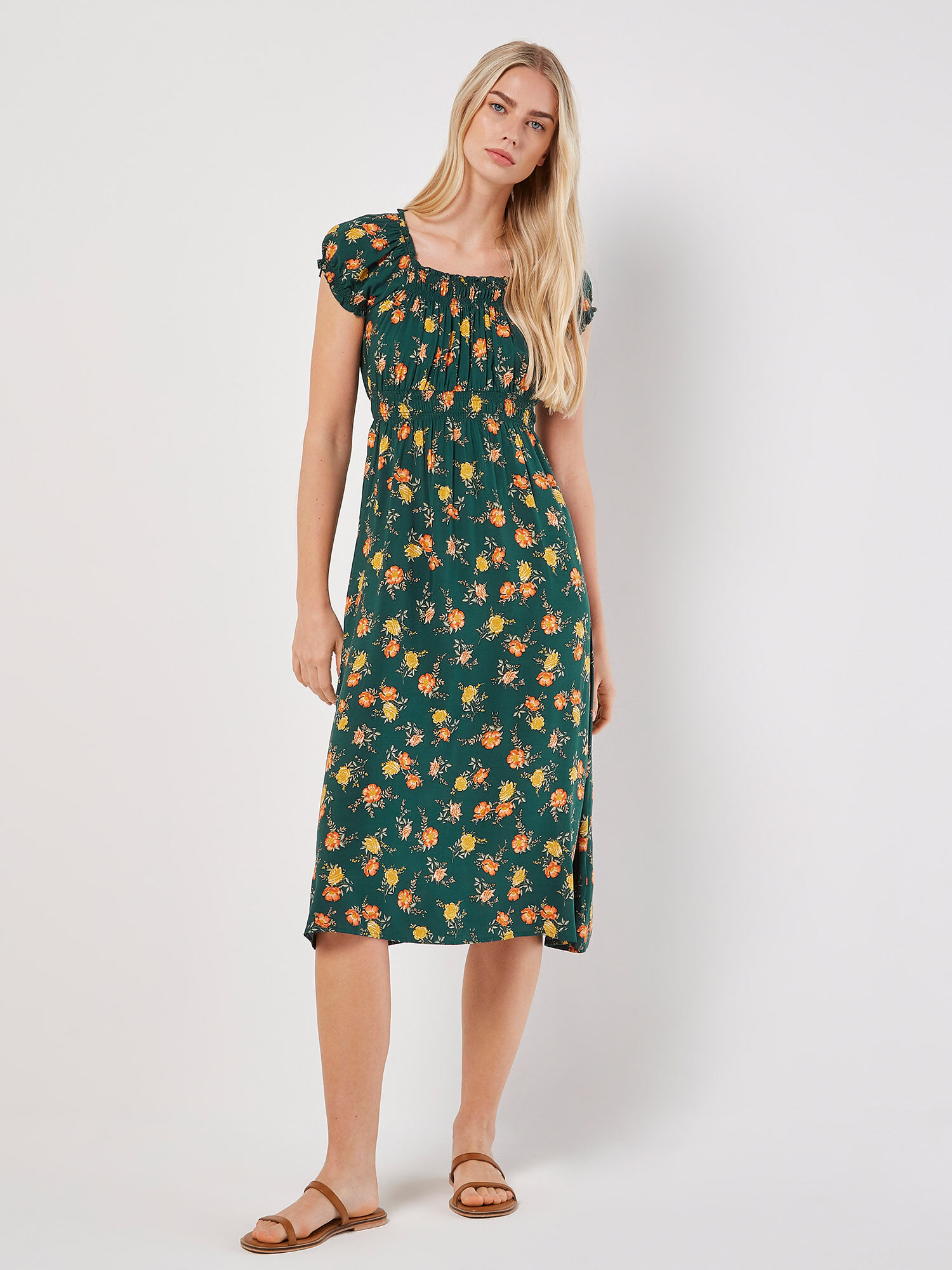 Robe midi de laitiere rose vintage Vetements Apricot