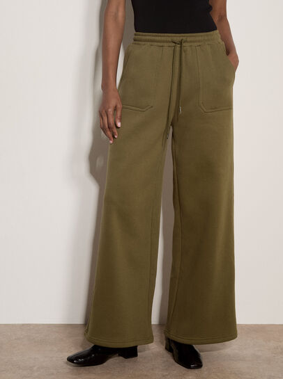 Wide-Leg Jersey Joggers