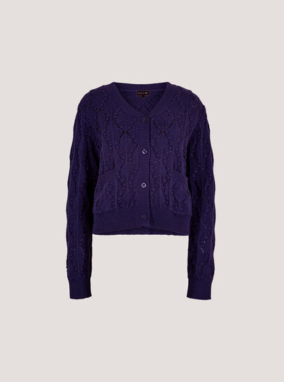 Pointelle Knitted Cardigan
