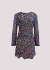 Rainbow Sequin Fit And Flare Mini Dress, Black, large
