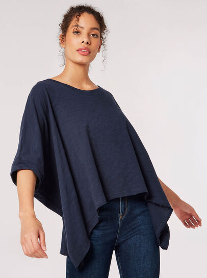 Cotton Jersey Waterfall T-Shirt