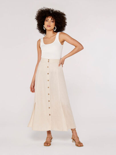 Coconut Button Through Skirt