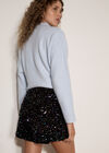 Sequin Velvet Mini Shorts, Assorted, large