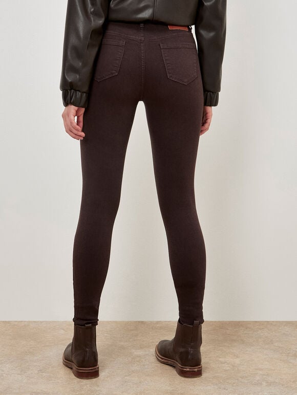 Sienna Skinny Fit Jeans, Brown, large