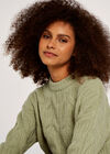 Cable Knit Jumper, Green, large