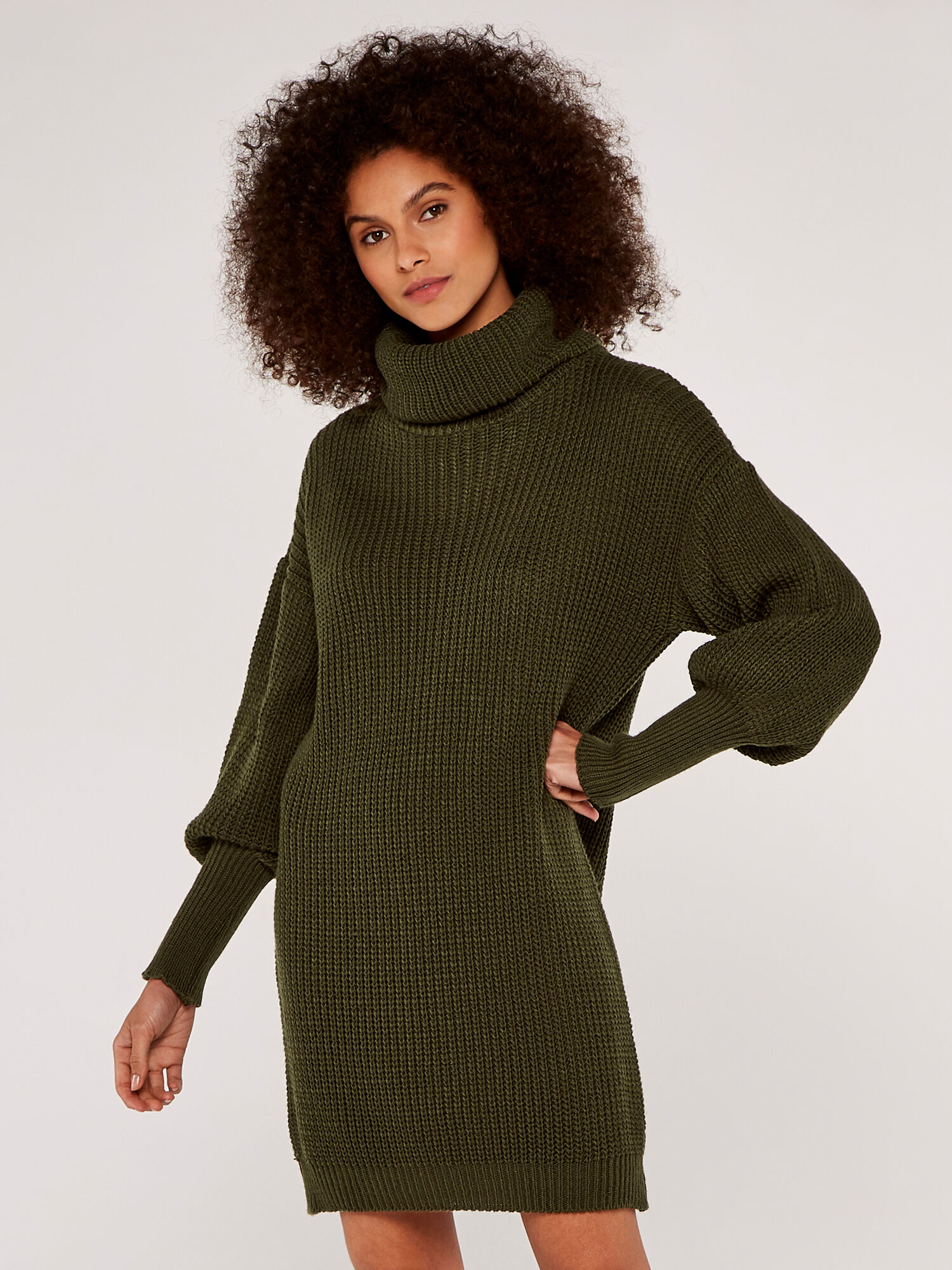 Khaki best sale jumper dress
