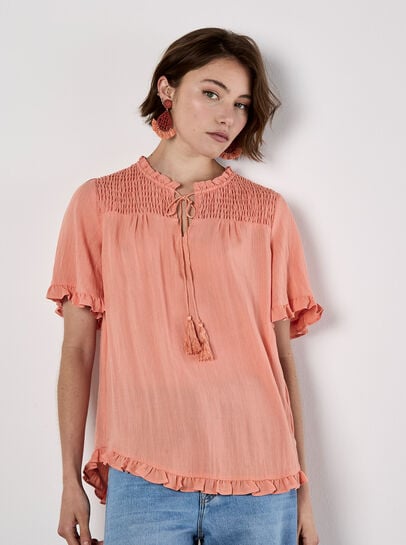 Smocked Ruffle Top