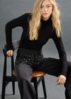 Faux Pearl & Rhinestone Maca Jean, Black, large