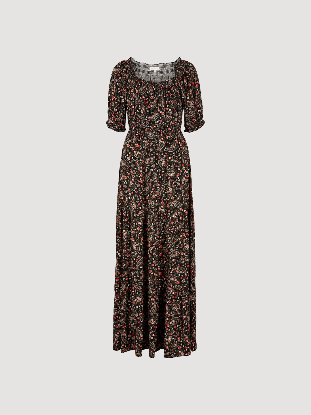 chinese dress ladies FREE PEOPLE Maxi BLUEBELL Patchwork Tiered Dress main image 0