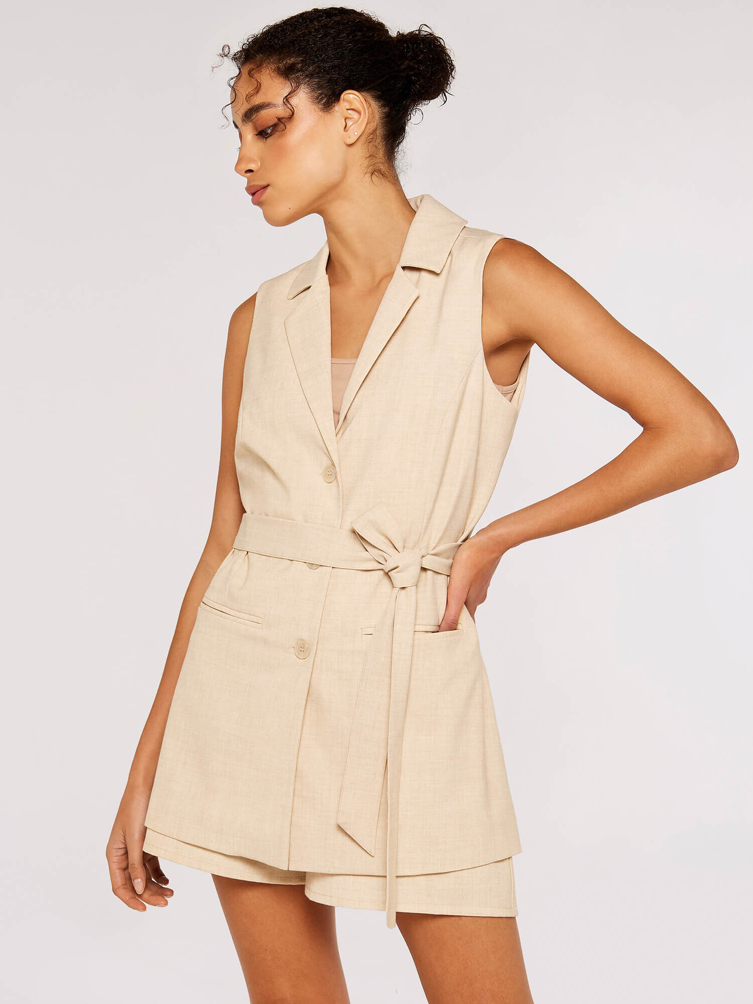 Blazer dress tie waist on sale