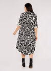 Curve Swirl Print Dress, Cream, large