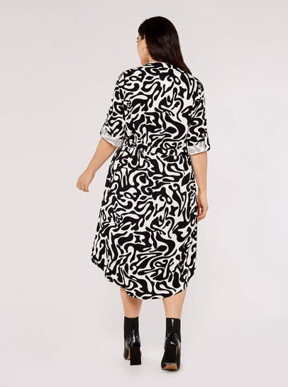 Curve Swirl Print Dress