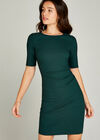 Green Side Ruche Midi Dress, Green, large