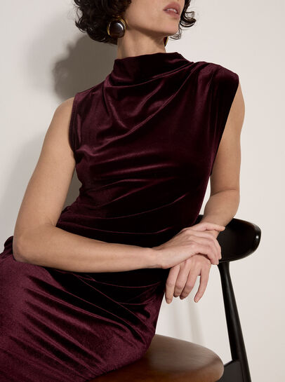 Velvet Bodycon Midaxi Dress