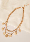 Multichain Vintage Gold Necklace, Yellow, large