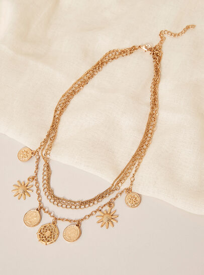 Multichain Vintage Gold Necklace