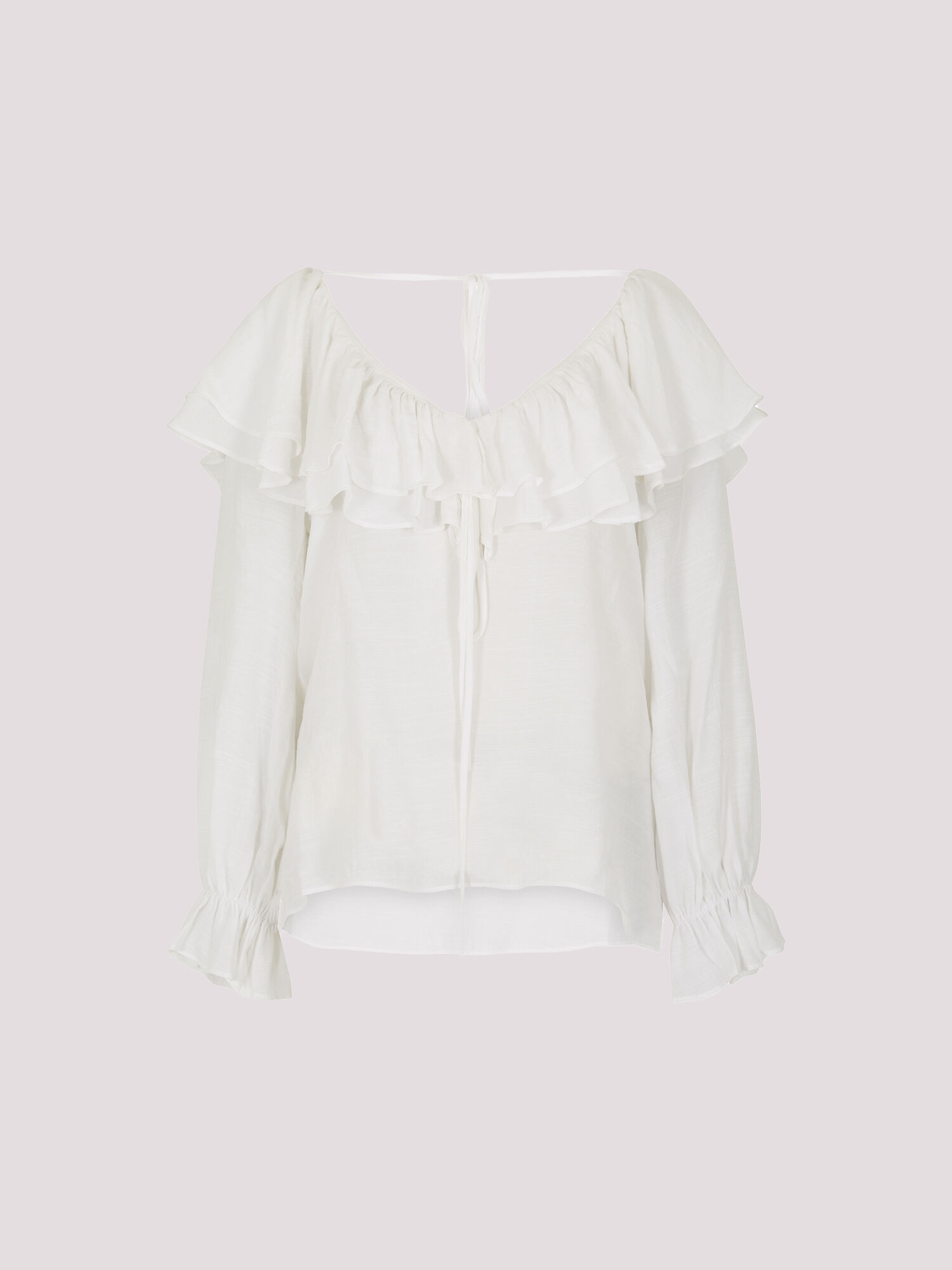 rosemuse shoulder frills blouse ホワイト shoulder frills blouse – BUNNY APARTMENT