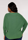 Curve Batwing Jumper, Teal, large