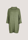 Soft Touch Cocoon Mini Dress, Khaki, large