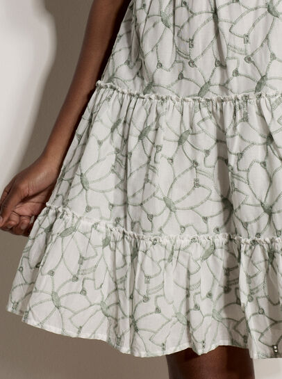 Bow Back Floral Embroidered Cami Mini Dress