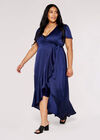 Curve Ruffle Wrap Maxi Dress, Navy, large