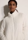 Fleece Cardigan, Cream, large
